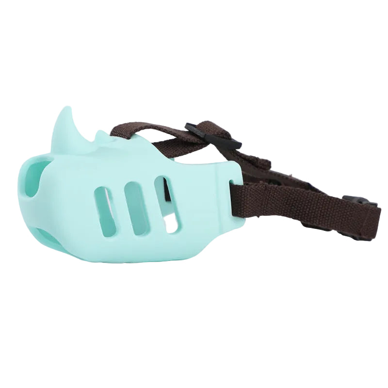 Blue Silicone rhino muzzle for medium dogs rio’s rhino muzzle silicone dog muzzle
