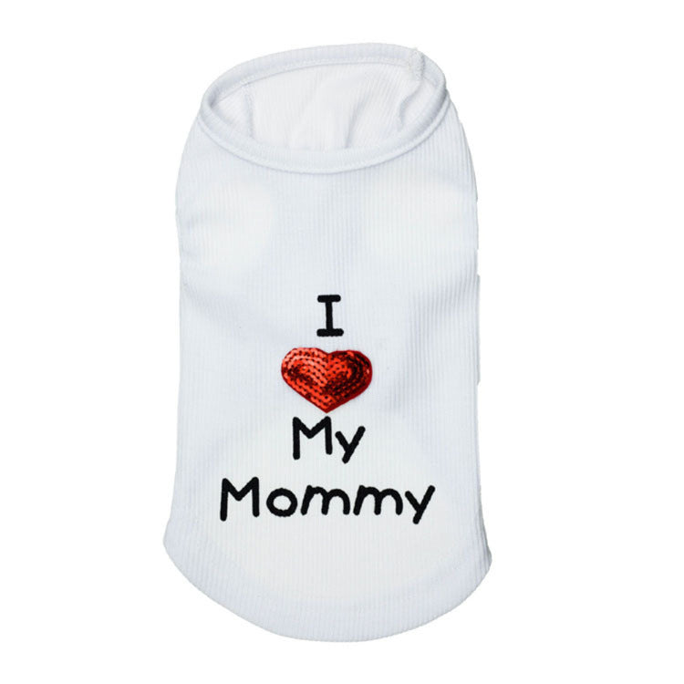 rio’s i love mom vest dog clothing