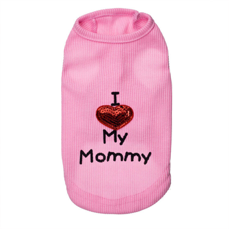 rio’s i love mom vest dog clothing