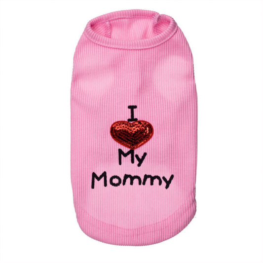 rio’s i love mom vest dog clothing