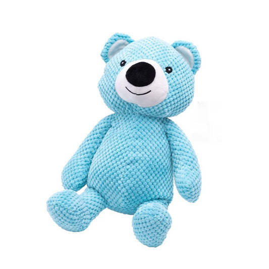 Blue teddy bear plush toy rio’s cloud bear companion plush dog toy