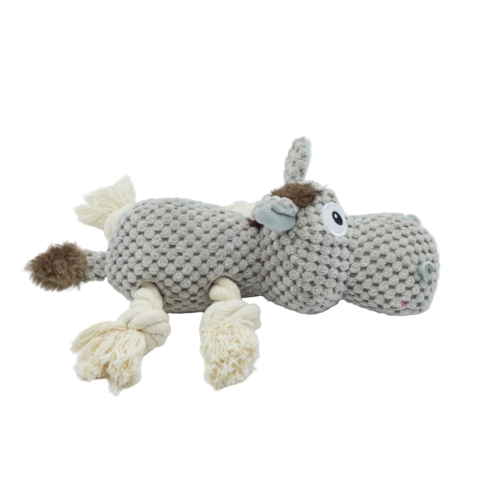 squeaky velvet donkey dog toy