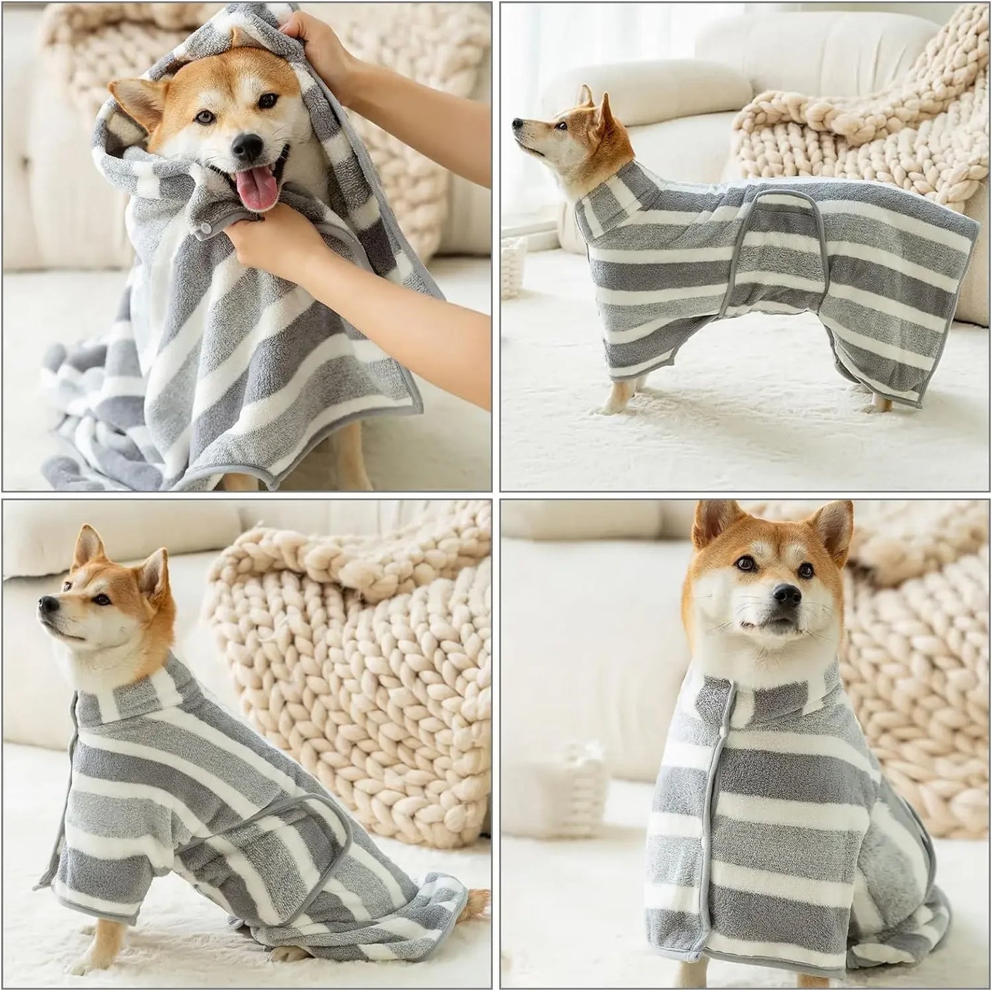 Rio’s Splash & Dry – Absorbent Pet Bathrobe for Dogs