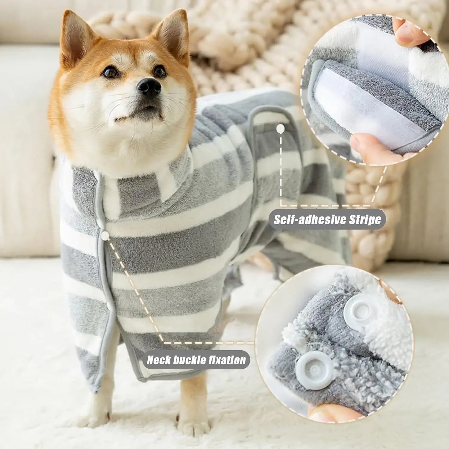 Rio’s Splash & Dry – Absorbent Pet Bathrobe for Dogs